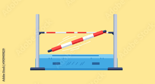 Hurdle Bar Falling Over on Blue Base.