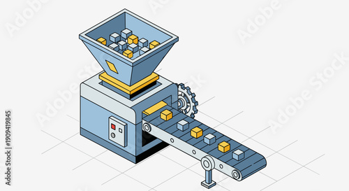 Industrial Conveyor Belt Machine with Parts.