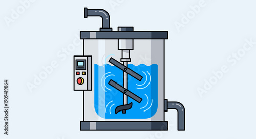 Industrial Water Treatment Tank with Mixer.