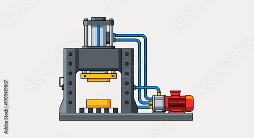 Industrial Furnace Equipment with Pipes and Tanks.