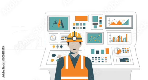 Industrial Worker Monitoring Control Panels.