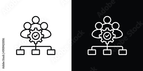 Team management Icon Sheet Multiple Style Collection Isolated Vector