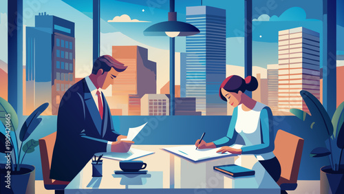 business meeting in office