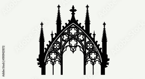 Gothic Church Window Archway.