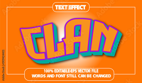 Text effect clan