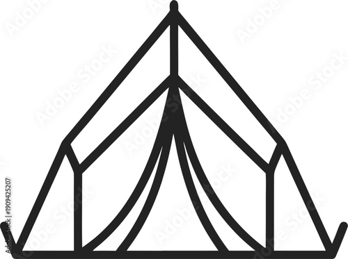 vector illustration of a tent