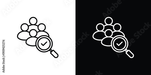 Recruitment Icon Sheet Multiple Style Collection Isolated Vector