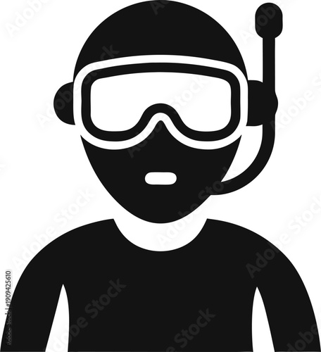 snorkeling icon vector icon