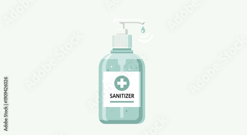 Bottle of Hand Sanitizer with Pump.