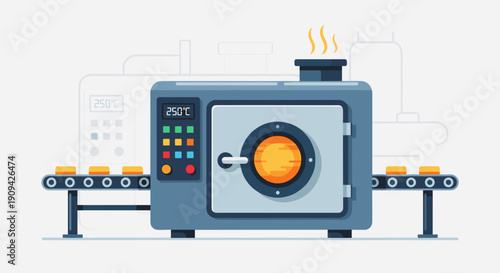 Industrial Safe with Control Panel and Door.