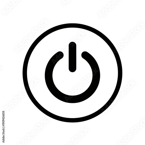 A simple power symbol, consisting of a circle and a straight vertical line