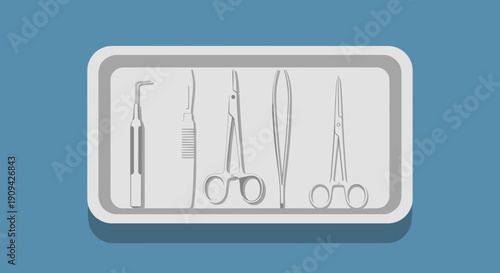 Surgical Instruments in Sterile Tray.