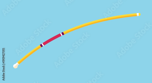 Yellow Curved Tube with Red Section.