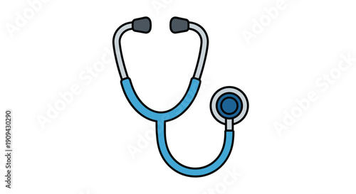 Blue Stethoscope Medical Equipment Illustration 1.