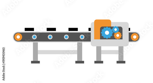 Conveyor Belt System with Control Panel.
