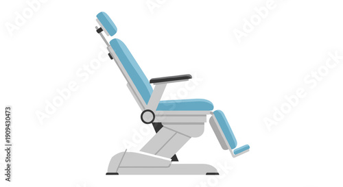 Dentist Chair with Blue Cushions.