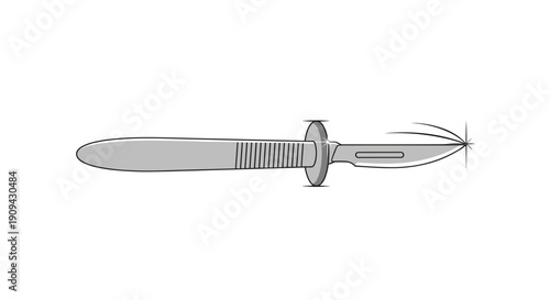 Detailed Illustration of a Scalpel.