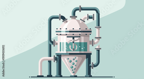 Industrial Machine with Pipes and Filters.