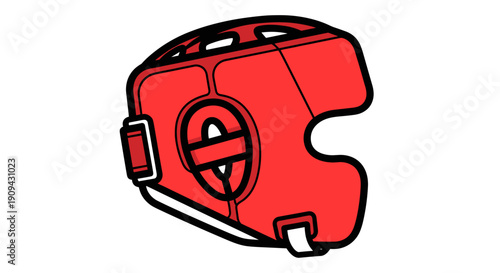 Red Boxing Glove with Symbol.