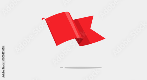 Wallpaper Mural Red Ribbon Flying in the Air. Torontodigital.ca