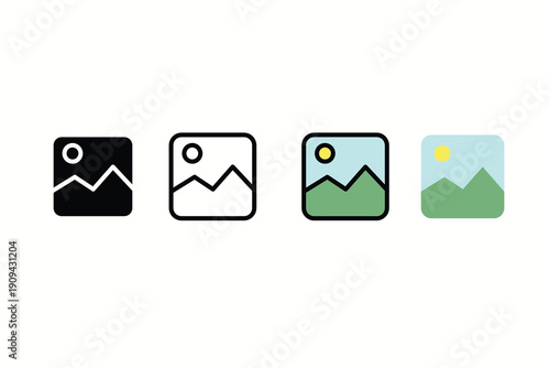 Image and gallery icon set.