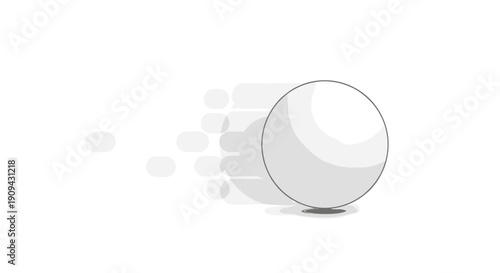 Transparent Glass Ball on White Surface.
