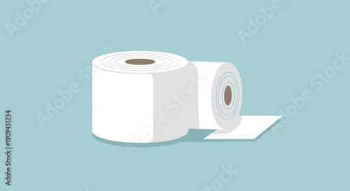 Two Rolls of White Paper Towels.