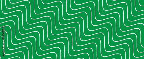 green seamless wavy line pattern vector background. eps 10
