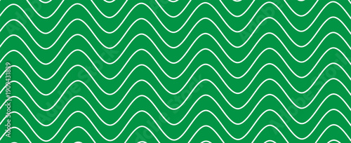green seamless wavy line pattern vector background. eps 10