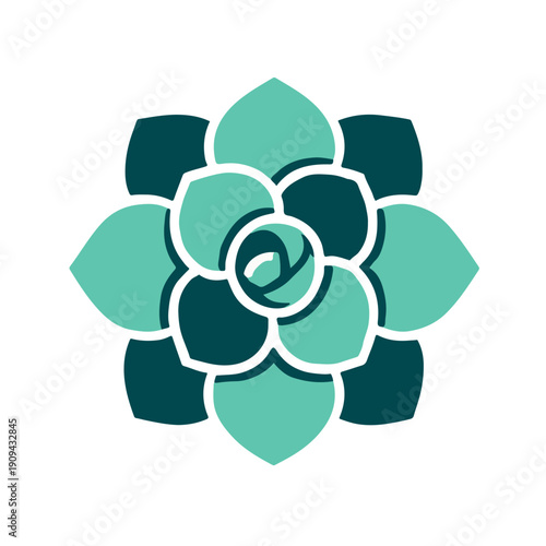 Minimalist Succulent Rosette Icon