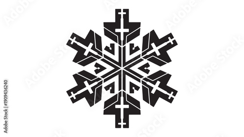 Medical Snowflake Emblem for Winter Health Campaigns, Seasonal Risk Communication and Clinical Preparedness Planning