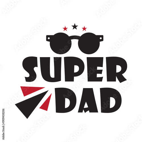 Super Dad Logo vector illustration. Super Dad typography icon symbol.