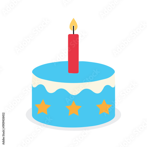 Birthday cake with candle