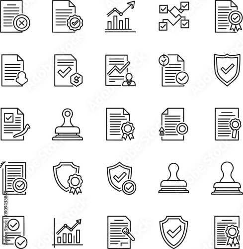 Large collection of 35 productivity and time management icons
