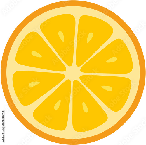 Fresh Orange Slice Vector Illustration