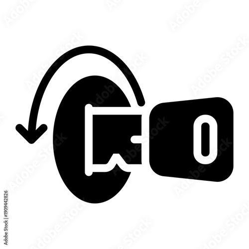 Car Ignition System Automotive line icon