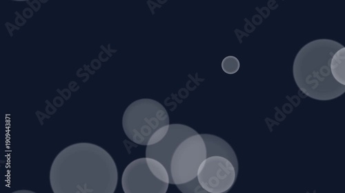 motion none Horizontal Bokeh effect with gray circles on dark background
