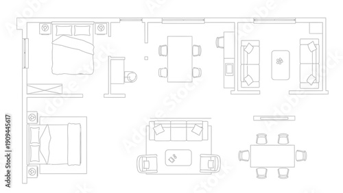 apartment floor plan, architectural design, interior layout, blueprint