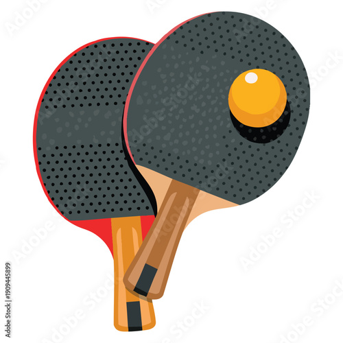 Table tennis paddle icon flat illustration of table tennis paddle vector icon for web design ideal for sports recreation competition and athletic visuals