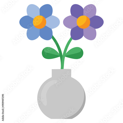 Trendy design icon of flower vase representing modern home decor floral decoration interior styling concept suitable for lifestyle branding creative design and decorative visual projects