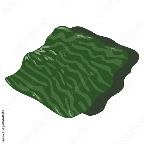 Nori dried seaweed sheets vector isolated illustration ideal for asian food sushi ingredients culinary packaging nutrition and healthy cuisine designs