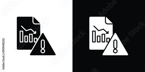 Risk Icon Sheet Multiple Style Collection Isolated Vector