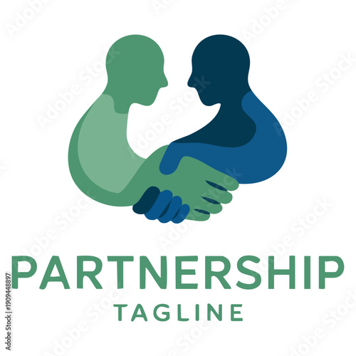 Partnership vector logo template design created for corporate collaboration teamwork alliance business networking and professional branding visuals