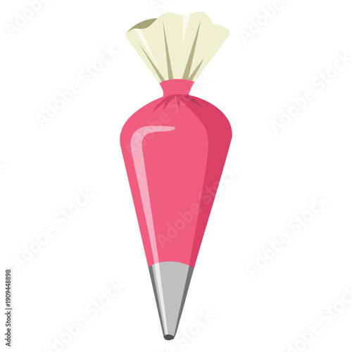 Pastry bag vector isolated illustration suitable for baking cooking dessert decoration culinary tools and kitchen themed design artwork
