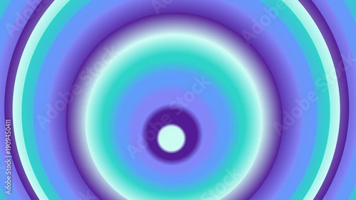 motion radial Horizontal Glowing concentric circles in shades of purple blue