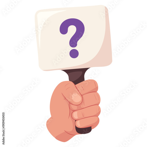 Question request icon flat vector showing file screen information service isolated suitable for help support inquiry interface and data request visuals