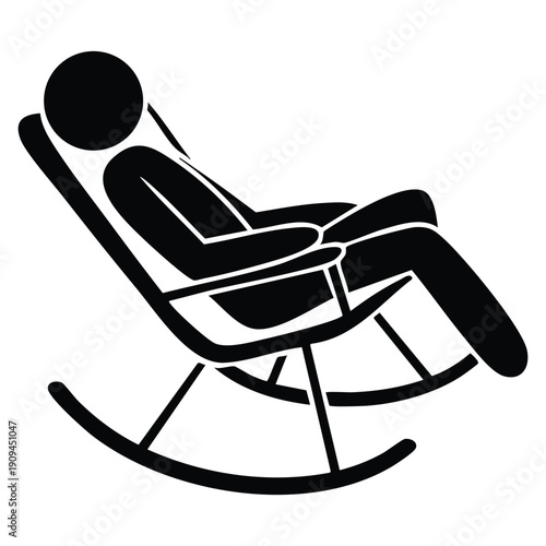 Rest icon vector flat icon illustration suitable for relaxation sleep break wellness recovery health care user interface and lifestyle design applications