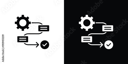 Workflow Icon Sheet Multiple Style Collection Isolated Vector