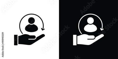 Client Icon Sheet Multiple Style Collection Isolated Vector