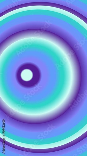 motion radial Vertical Multicolored concentric circles animation background